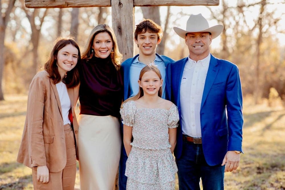Todd with his wife Laura and children, Elizabeth, Mathews and Caroline